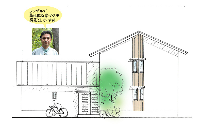 株式会社古田材木店 プラン2 北側面立面図