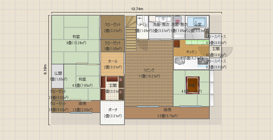 融合型二世帯(ばあちゃんも住めちゃう)