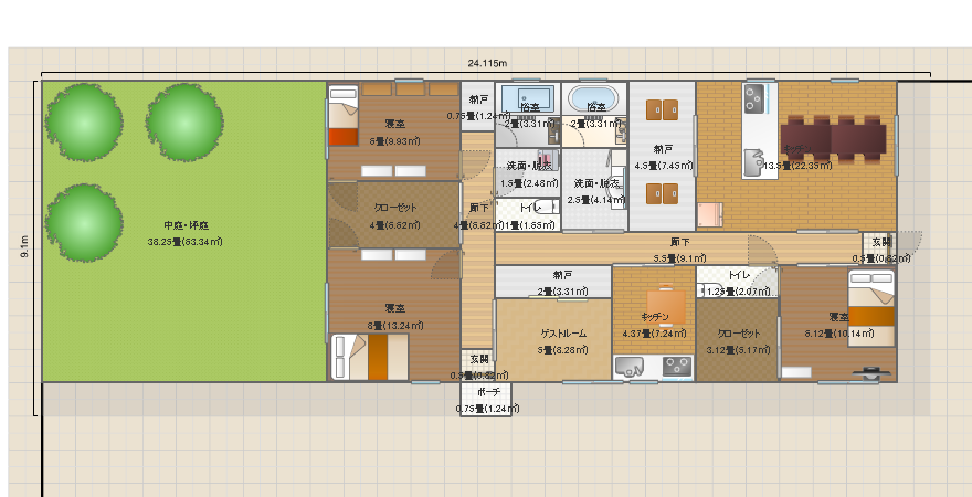 平屋2世帯1-3