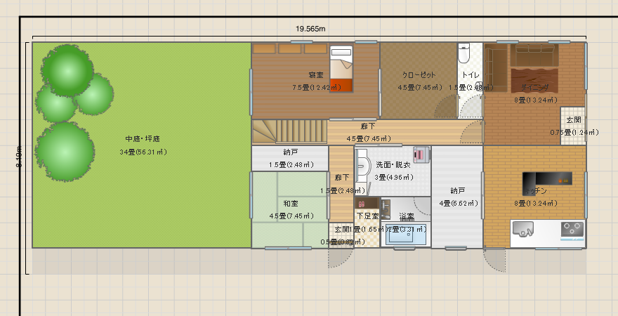 2世帯2階建て案