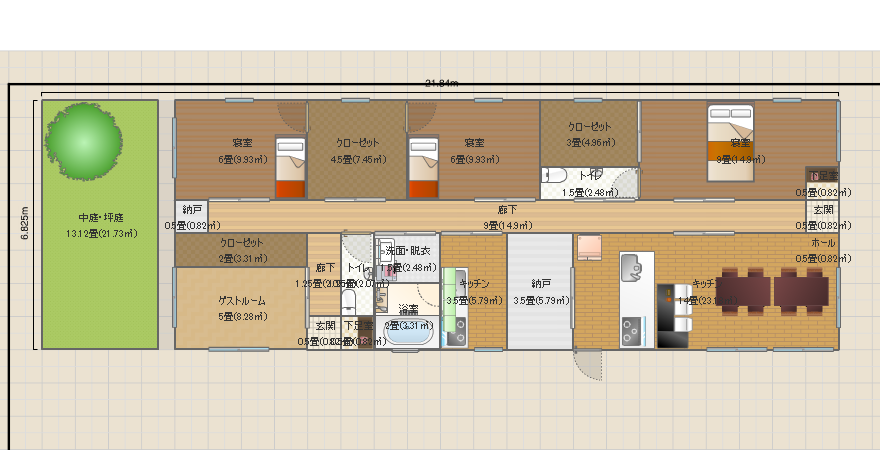 平屋2世帯C微修正後