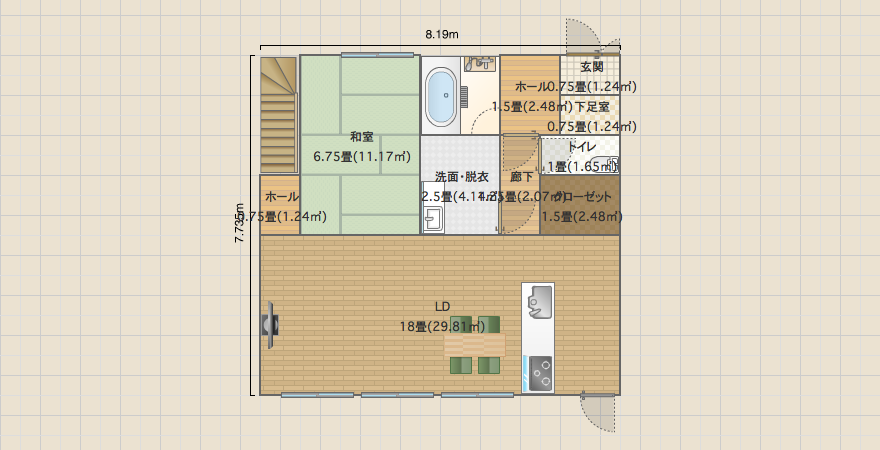 シンプル2階建て