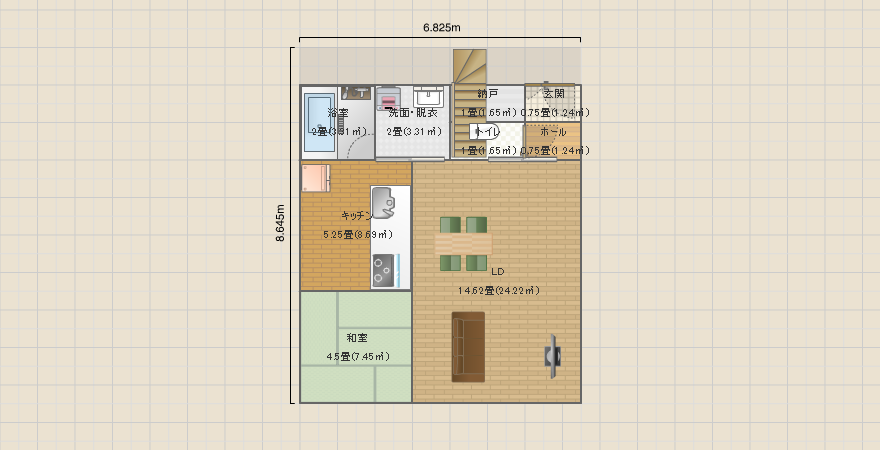 北道路延床32坪の家(子供3人)