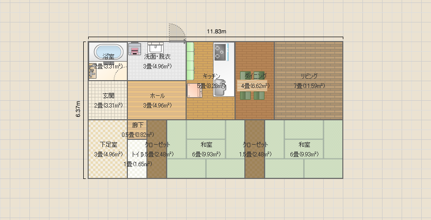 22.7坪 平屋 左玄関