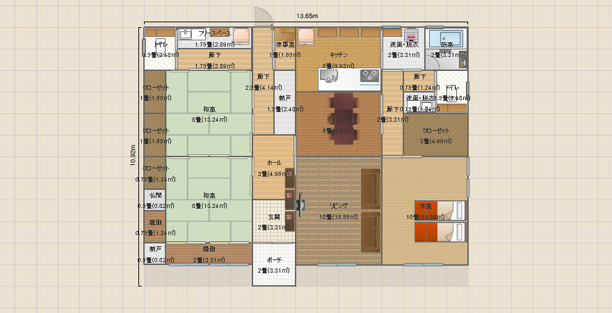 平屋 4LDK 40坪
