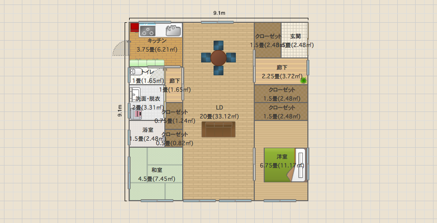 正方形1