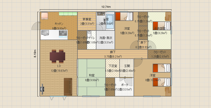 案4 平屋4LDK 31.5坪