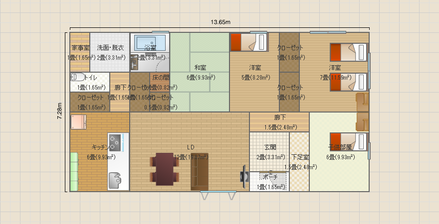 案6 平屋4LDK 31.5坪
