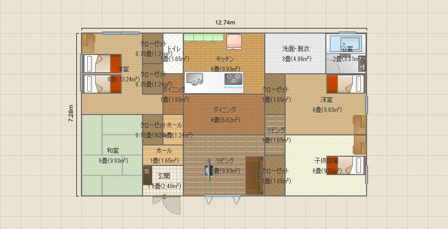 案12 平屋4LDK 28.8坪