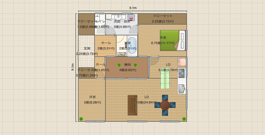 正方形5 坪庭