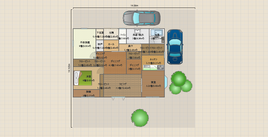 平屋 北玄関