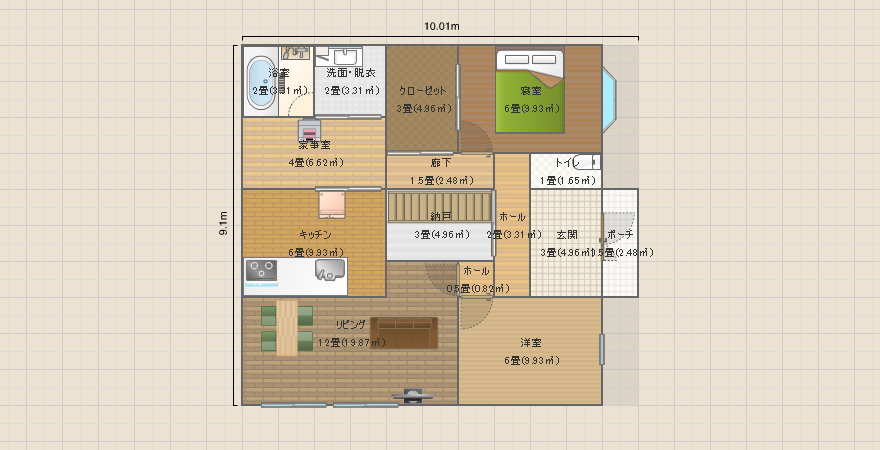 2F広いバルコニー