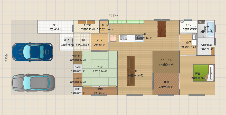 平屋 2LDK