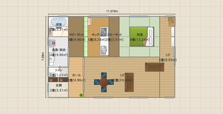 長方形8