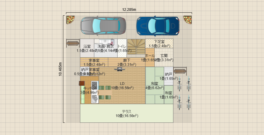 33坪 5LDKの家