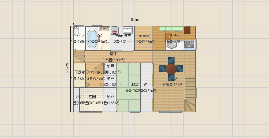 リビングに階段