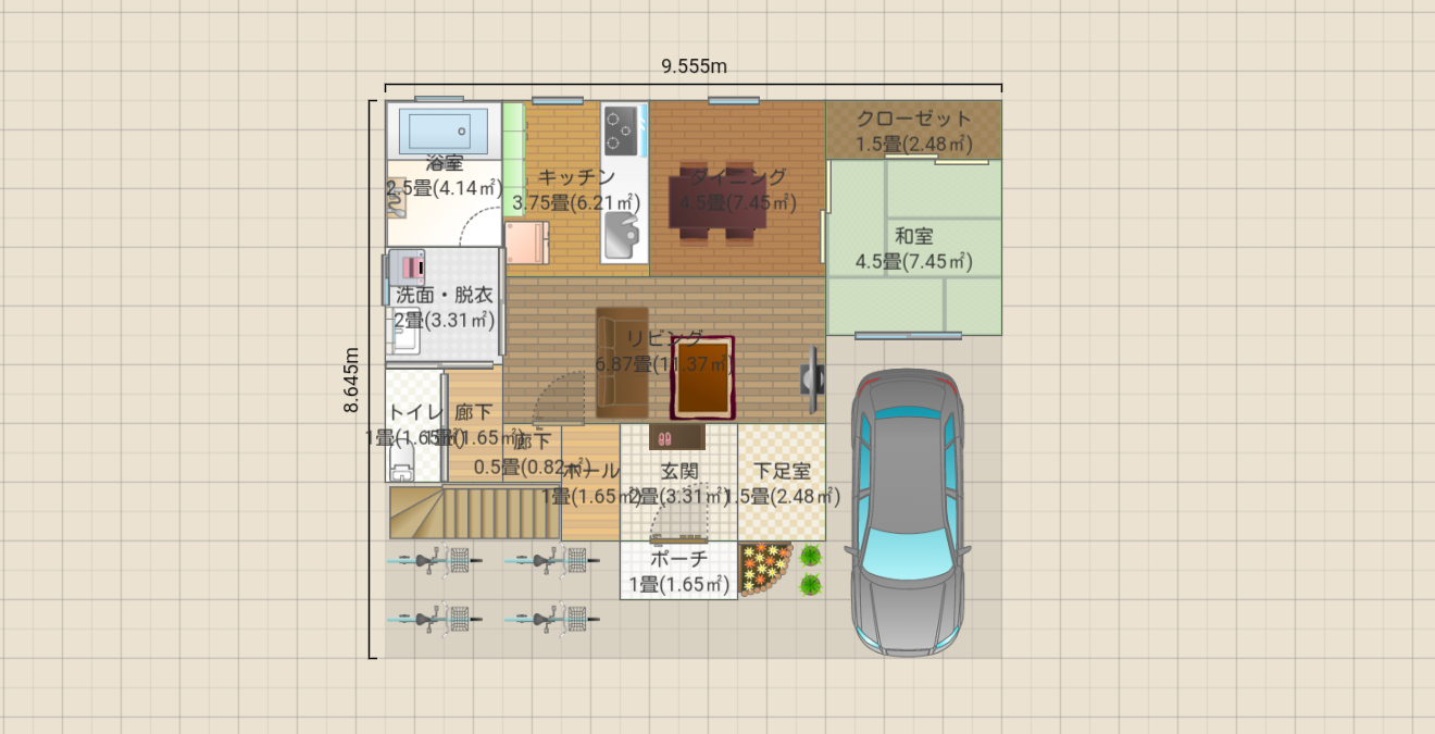 総2階 4LDK+書斎 浴室1620 独立階段 洗面2way