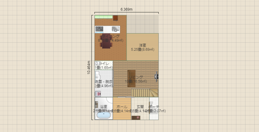 間口8.5m、奥行19mの土地に建てる家