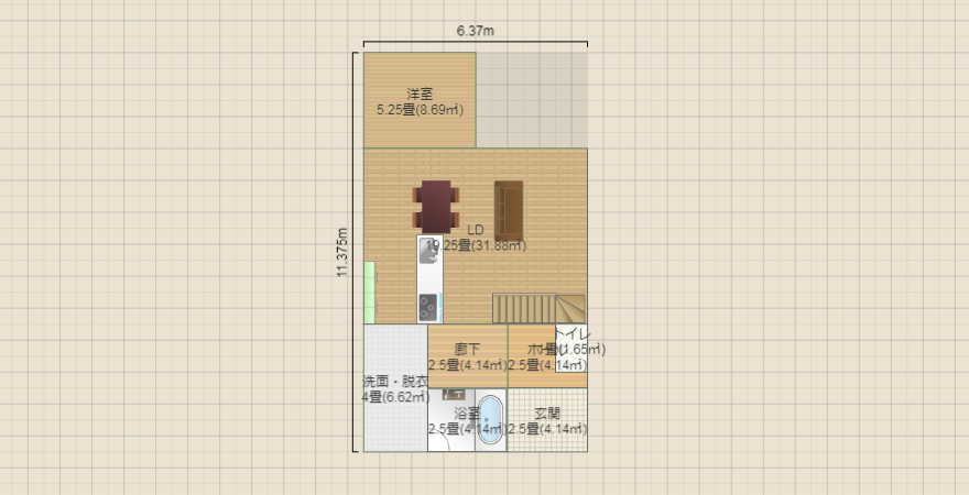 間口9m、奥行き17.5mの土地に建てる家