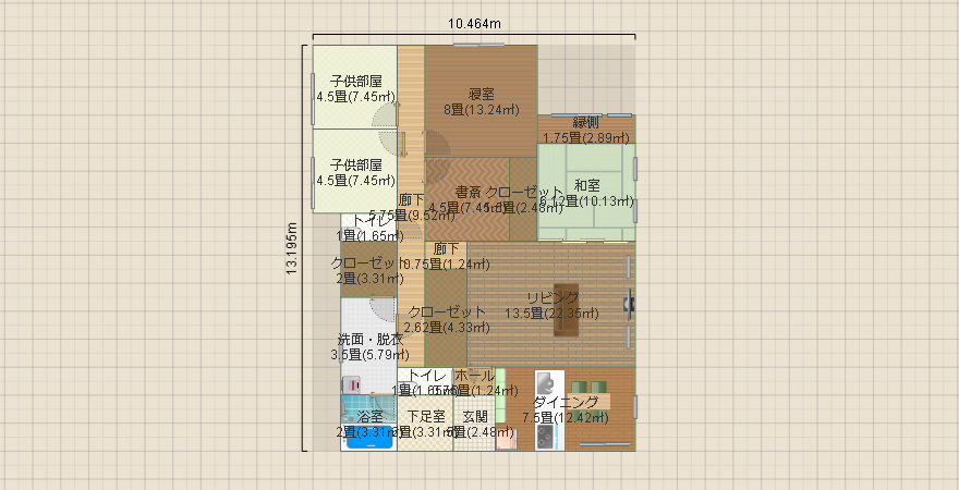 南北庭の平屋