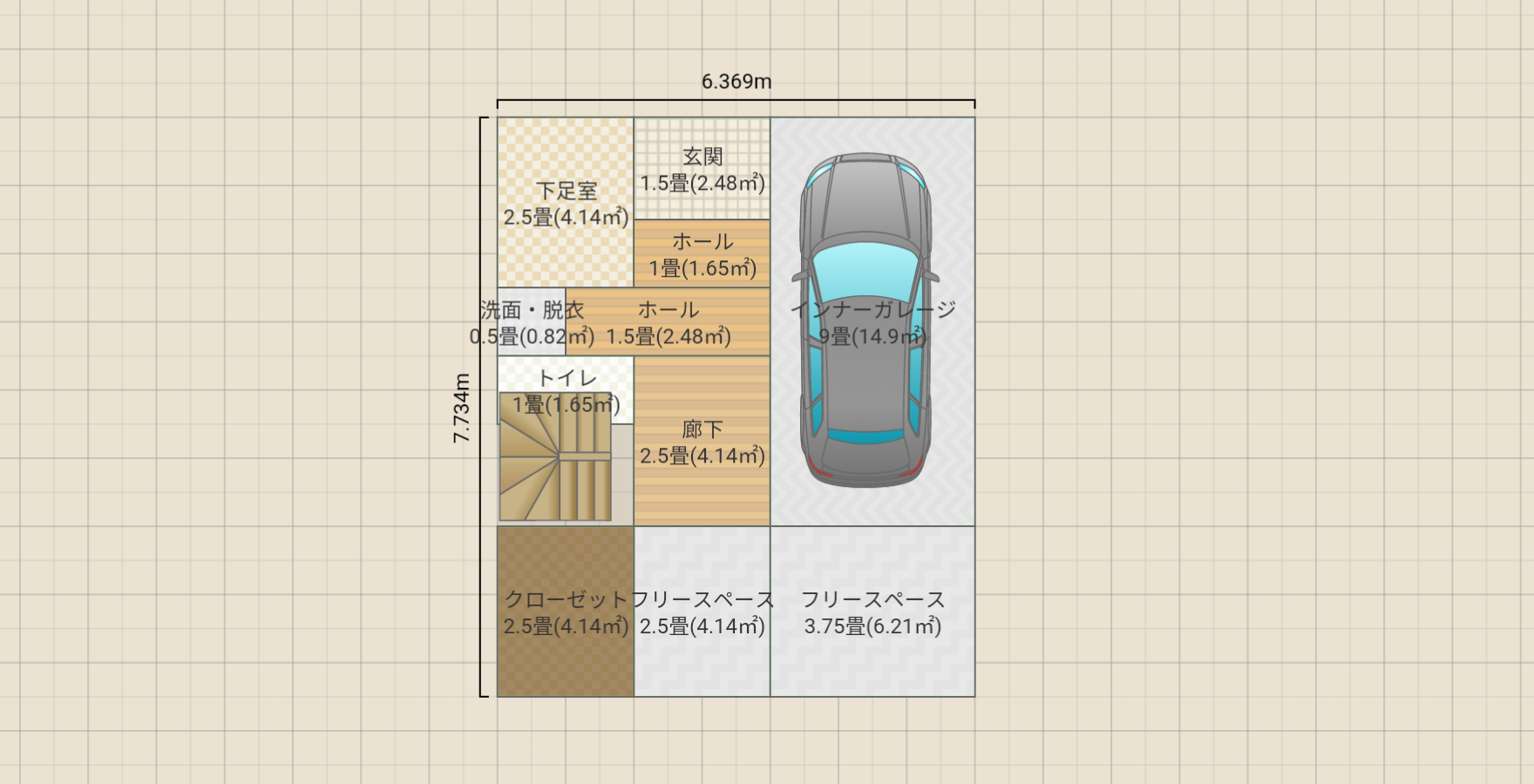 3階建/4LDK+フリースペース(狭小住宅)