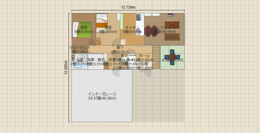 平屋ガレージ1