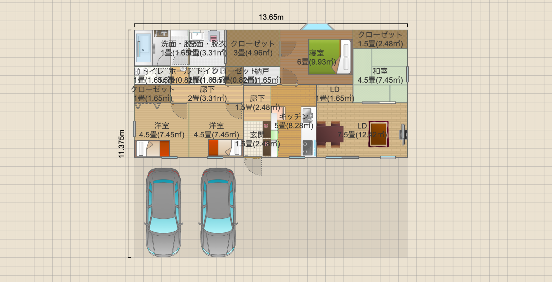 平屋 25坪 4LDK