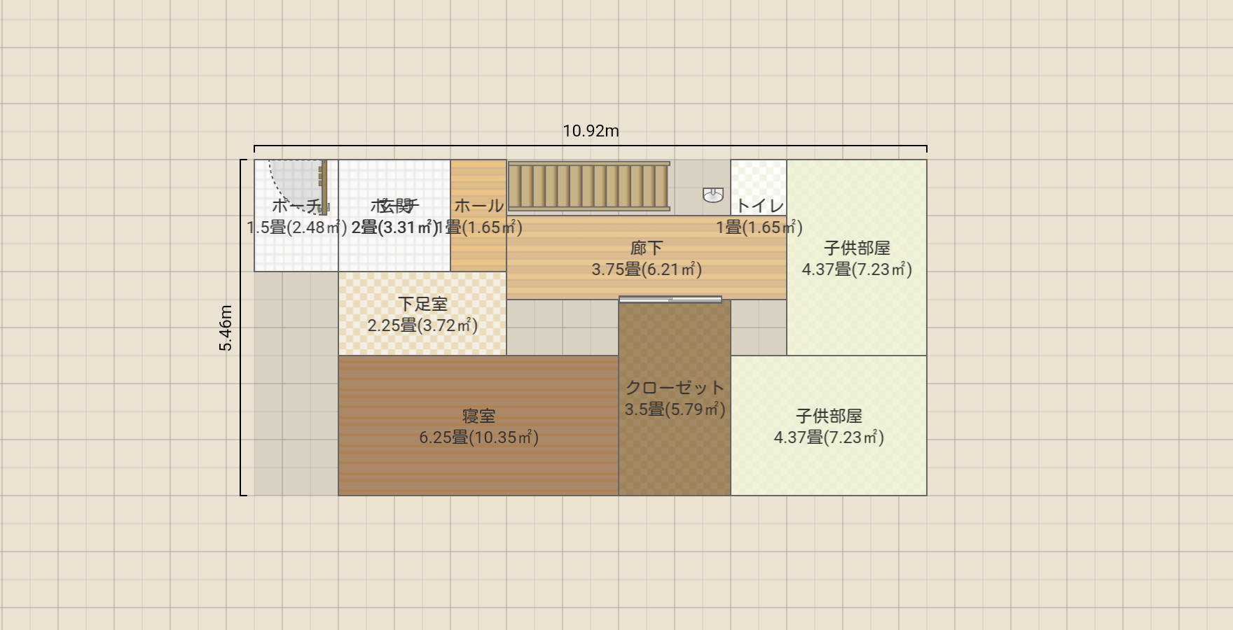 29坪2階リビング 直線階段ver.