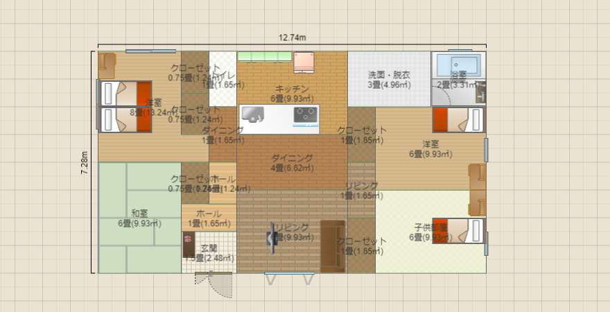 案12 平屋4LDK 28.8坪