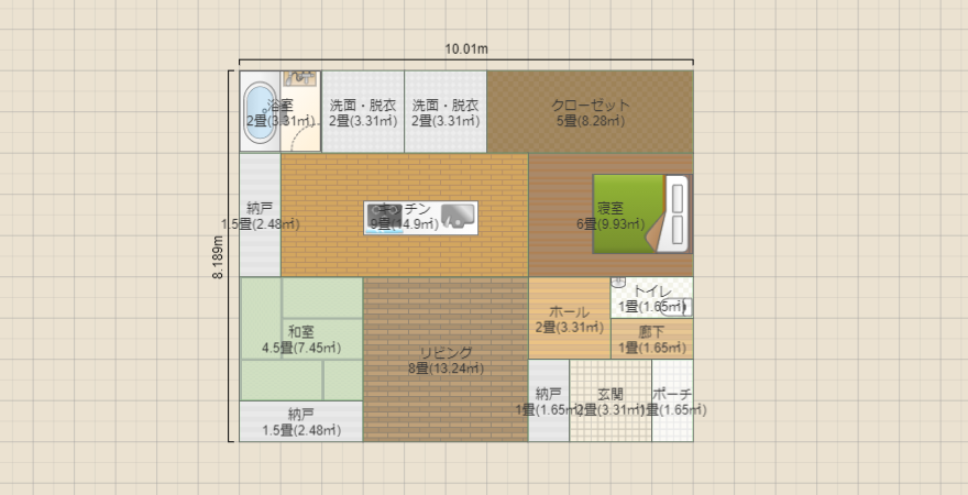 平屋 25坪(9×11)