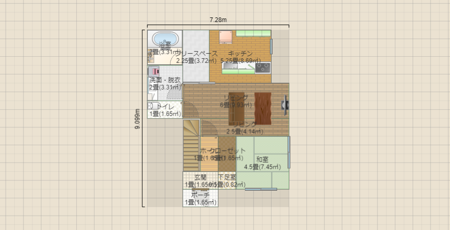 4LK30坪以内 収納多め ダイニングテーブルいらない
