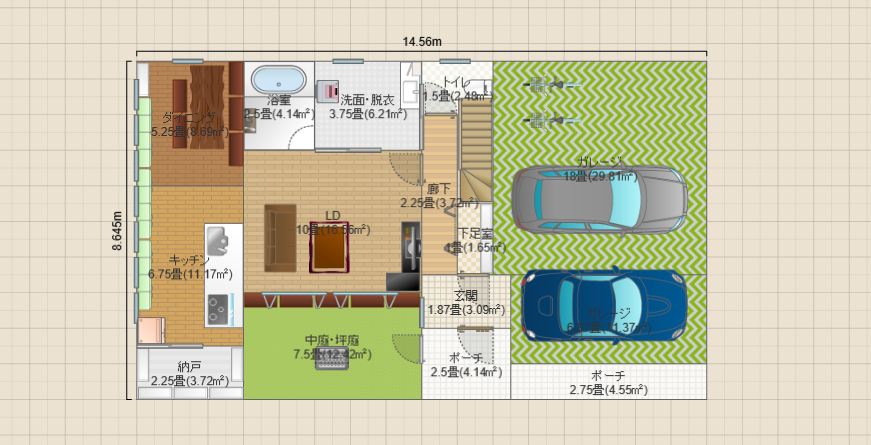 126㎡(38.1坪)南庭