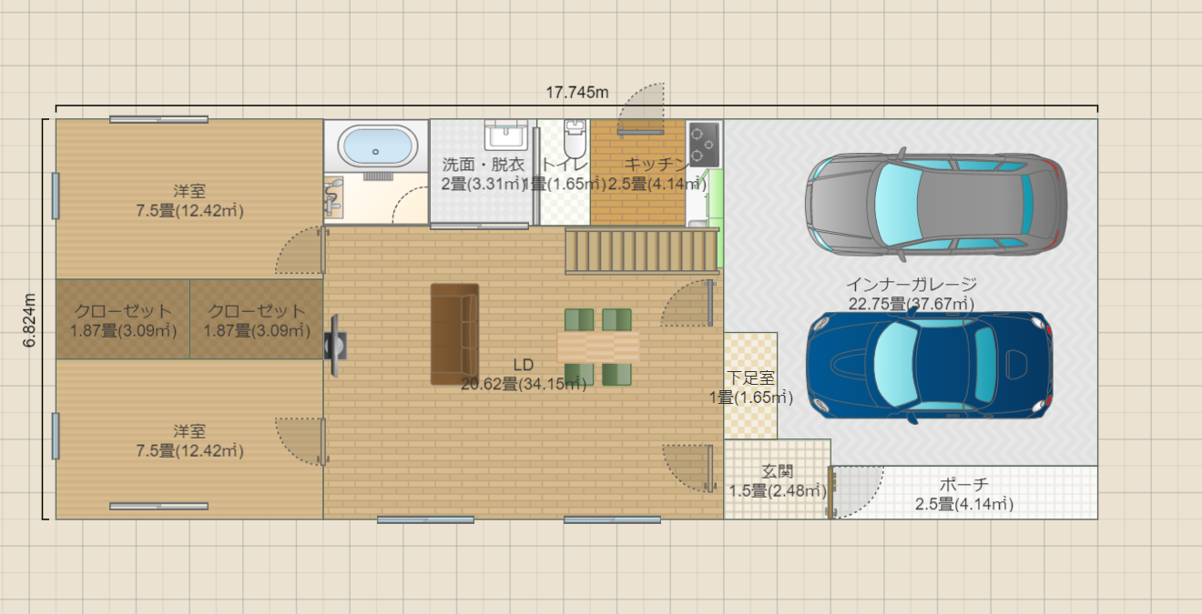 平屋+ロフト