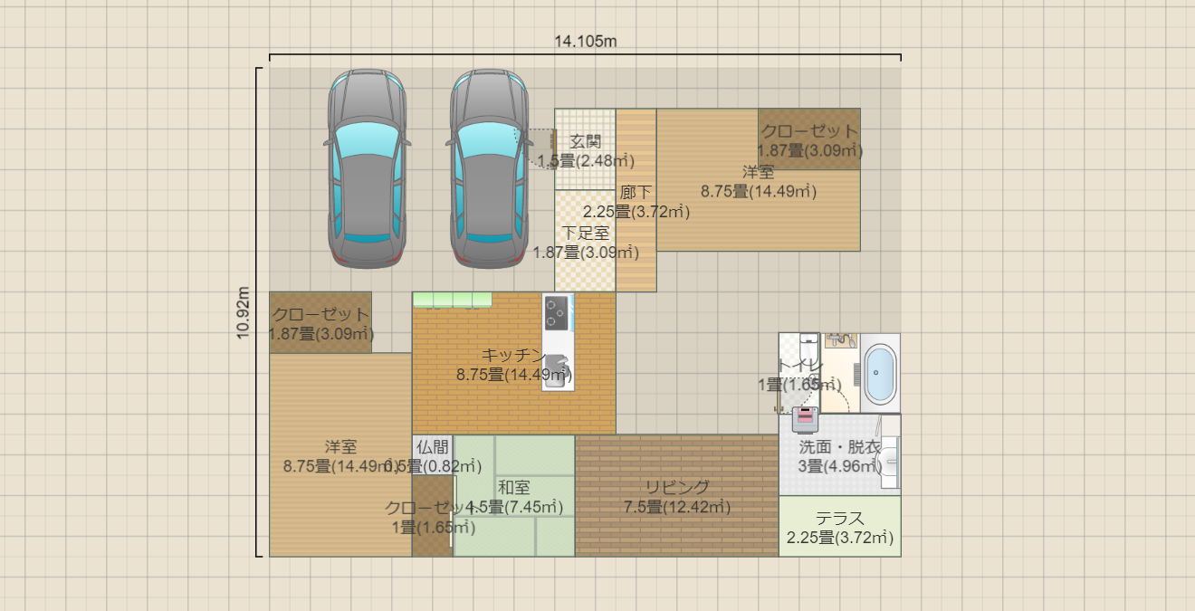 平屋+ロフト