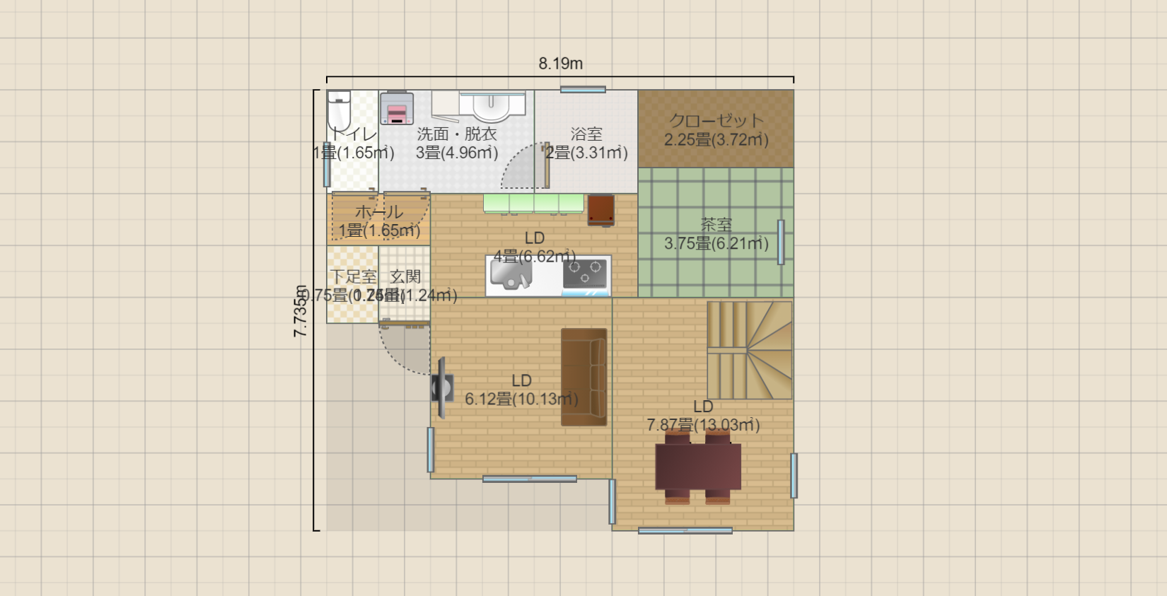 南玄関①(延べ床93.98㎡)