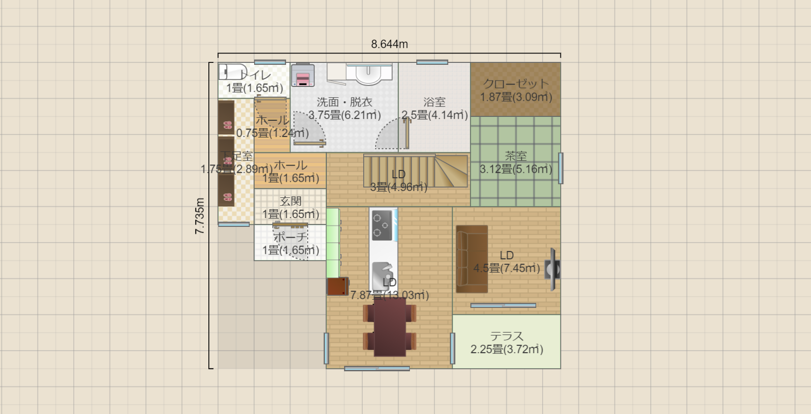 南玄関③(延べ床97.71㎡)