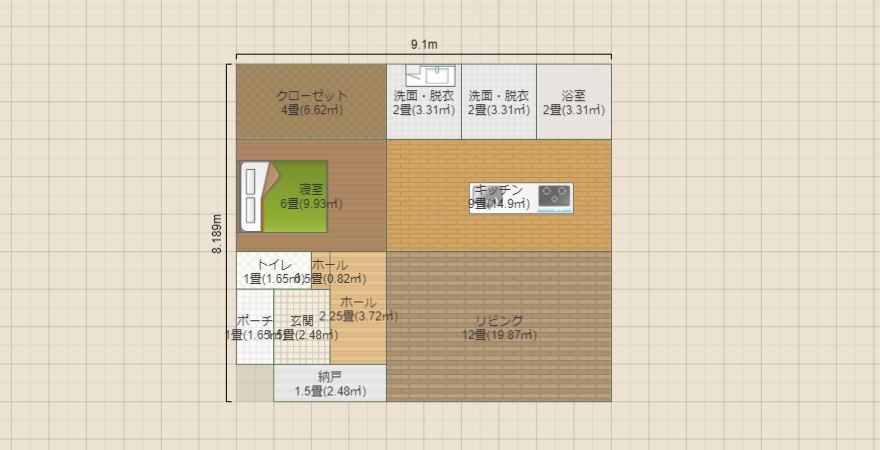 平屋 22.3坪