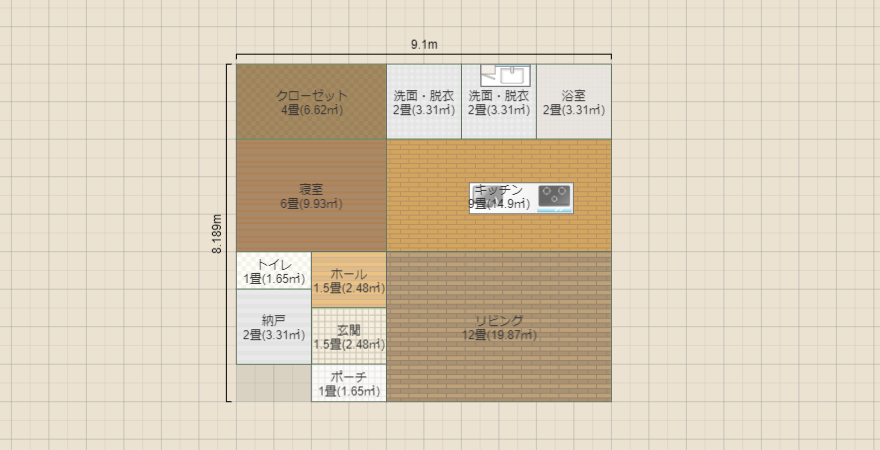 平屋 22坪