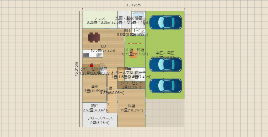 中庭が欲しい(29.6坪 平屋)