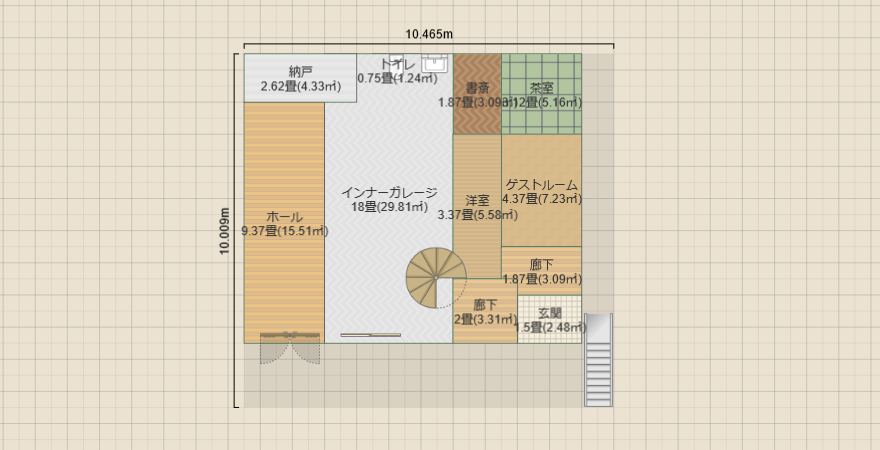 S西5 インナーガレージ仕事場