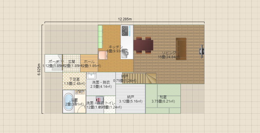 34坪 直線階段(2)