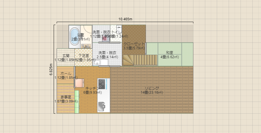 ②34坪 直線階段