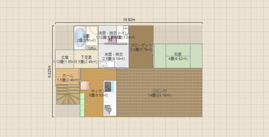 ②34坪 U字階段