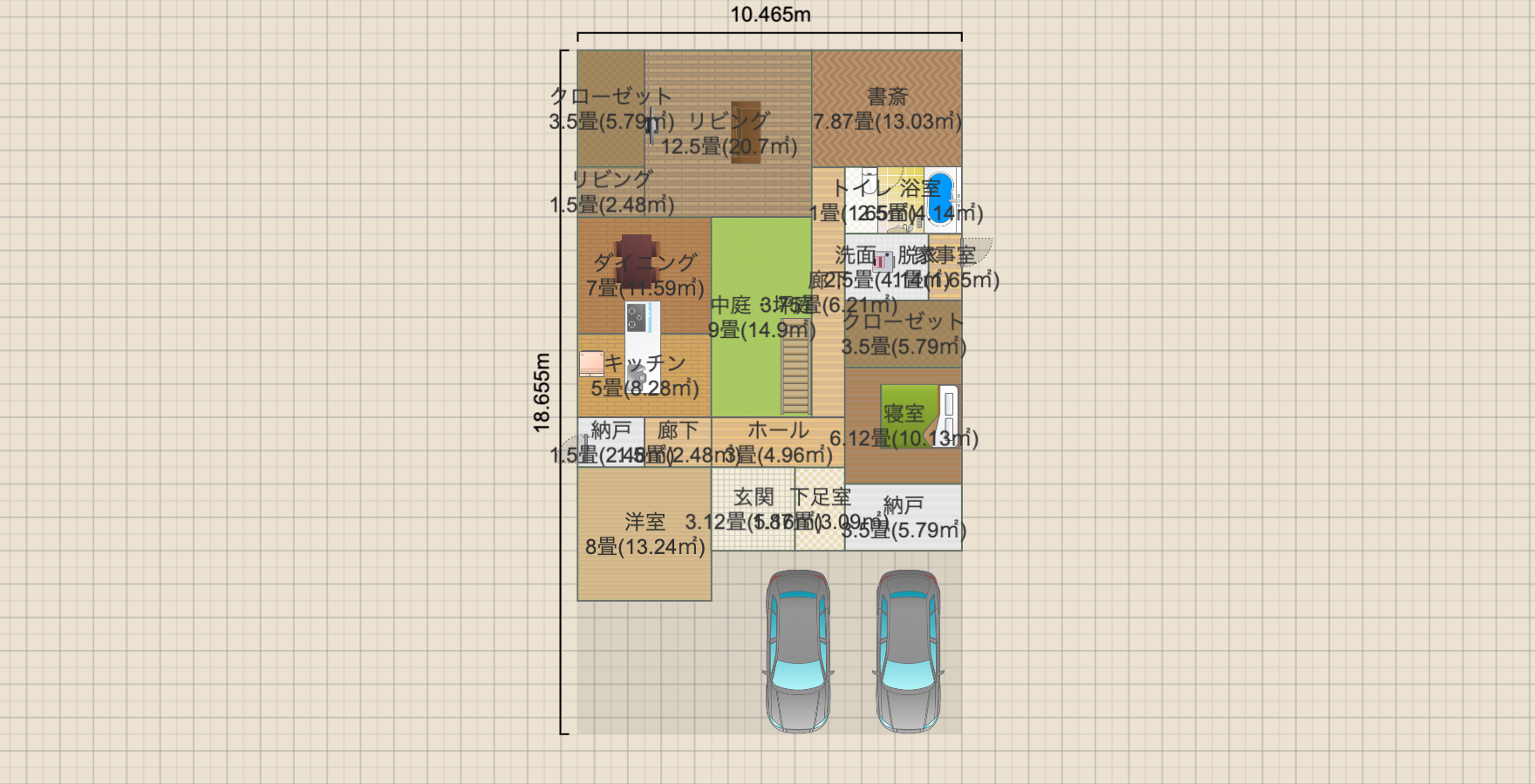 平屋S 中庭 3LDK