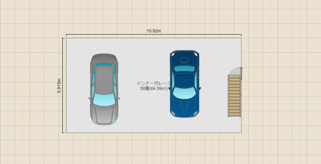 インナーガレージ 3階建て