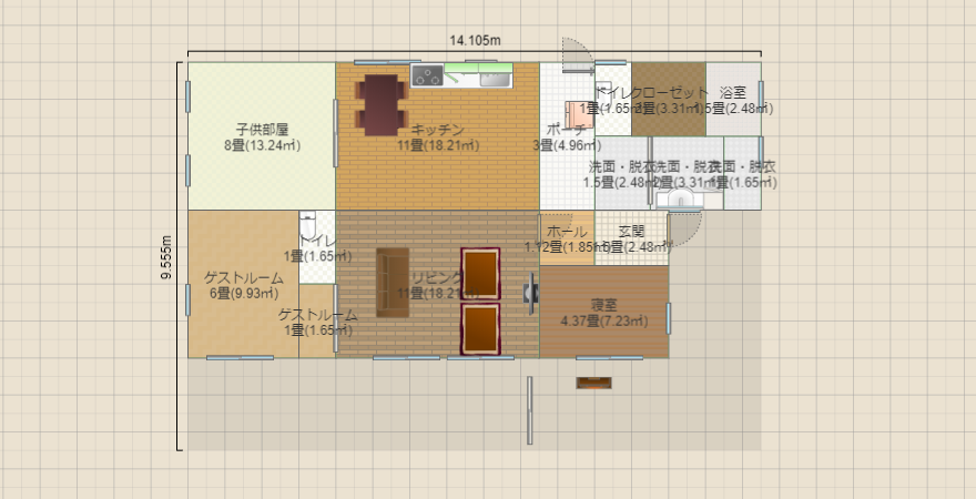 3世帯平屋(建築家設計)