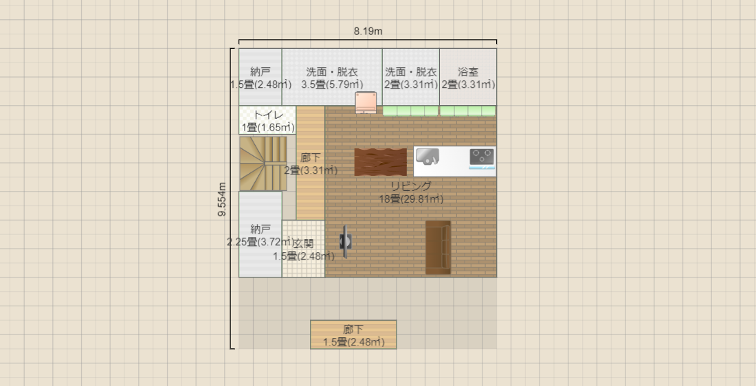 4.5間×4間 案2