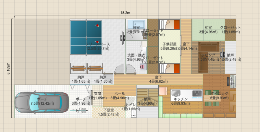 2階建てマイホーム(2Fが個室パターン)
