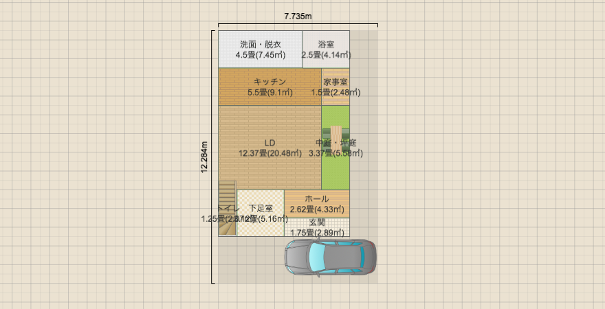 17坪床面積