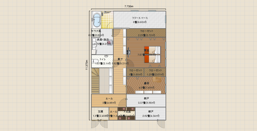 2階リビング~広め